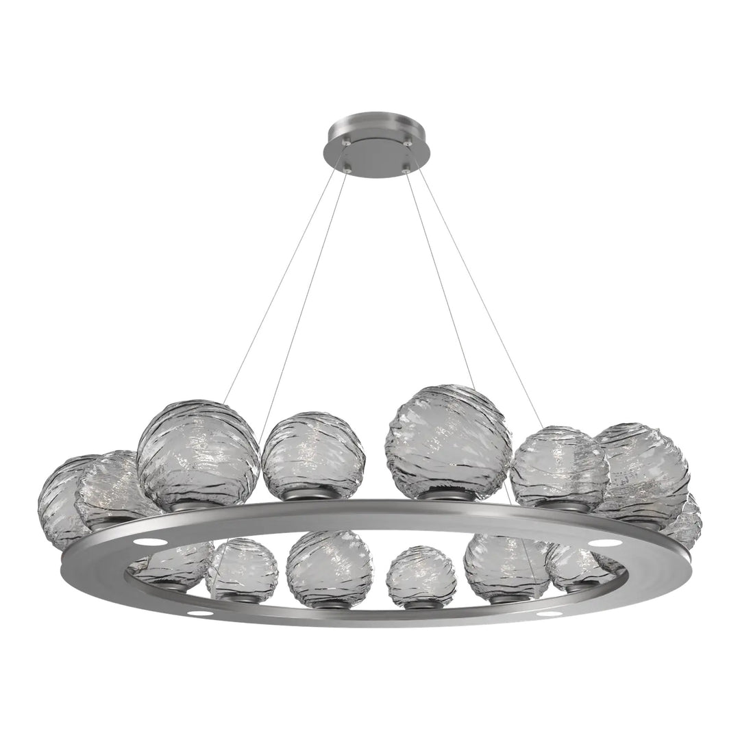 Gaia Ring Chandelier by Hammerton Studio – Large in Satin Nickel