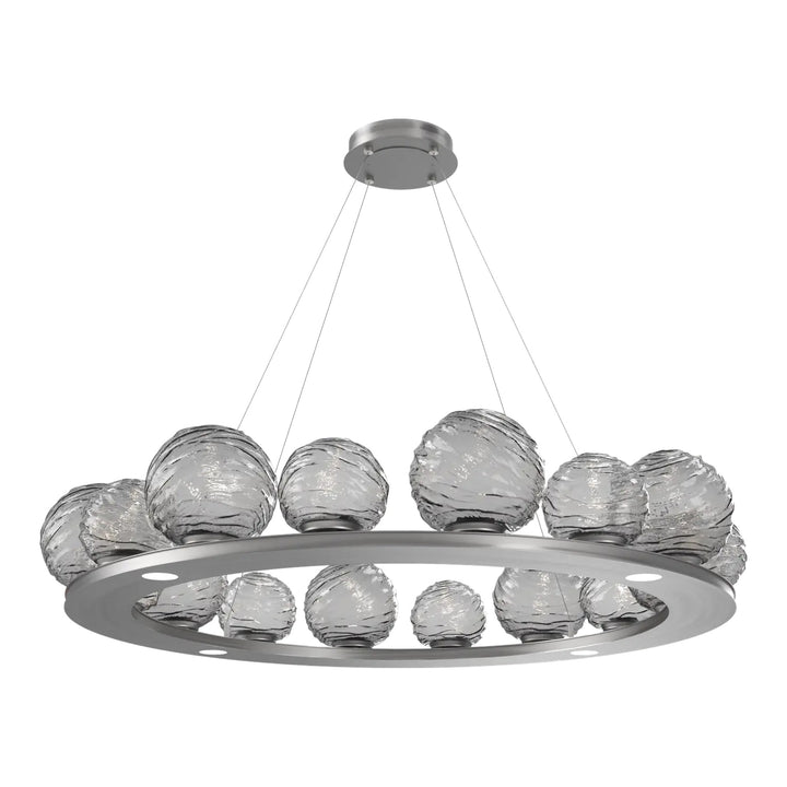 Gaia Ring Chandelier by Hammerton Studio – Large in Satin Nickel
