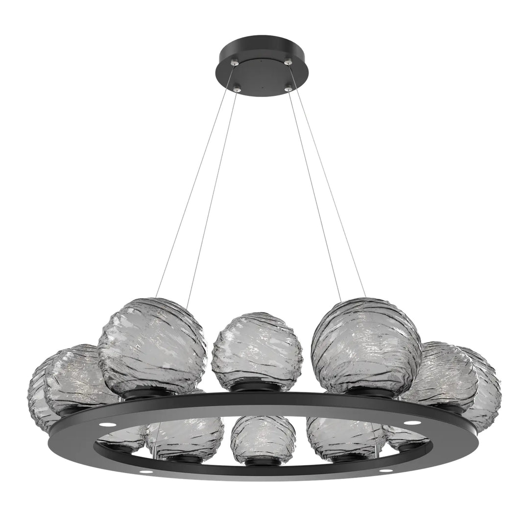 Gaia Ring Chandelier by Hammerton Studio – Medium in Matte Black