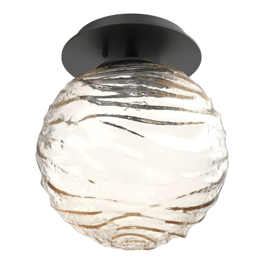 Gaia Single Glass Sconce & Flush Mount by Hammerton Studio in Matte Black