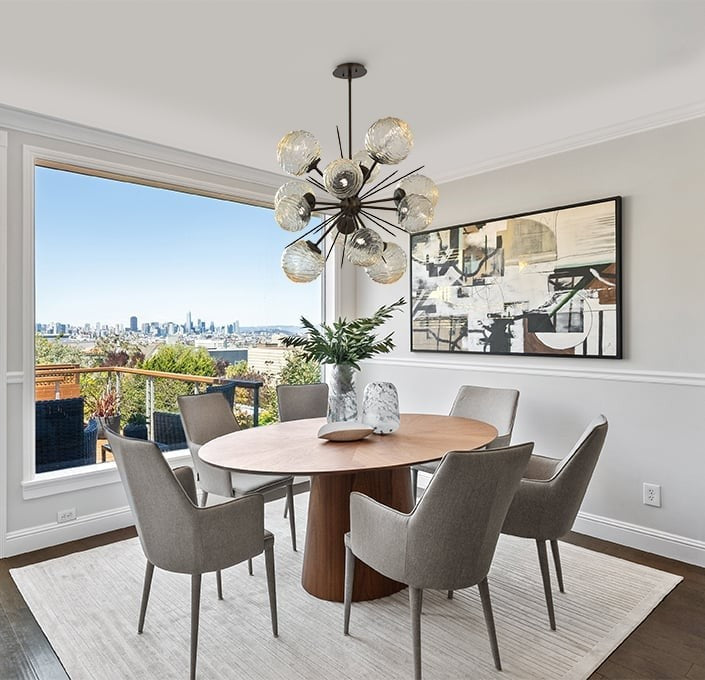 Gaia Starburst Chandelier by Hammerton Studio in a styled interior