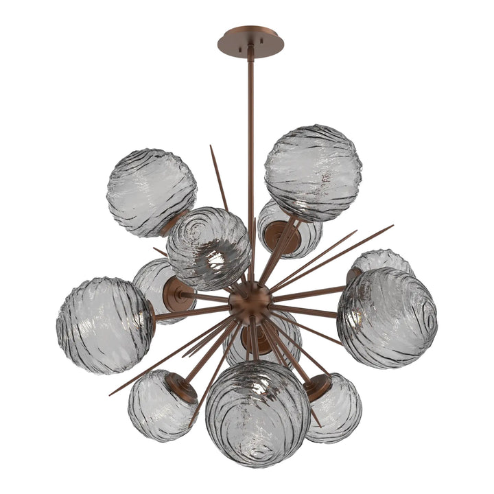 Gaia Starburst Chandelier by Hammerton Studio – Medium in Burnished Bronze