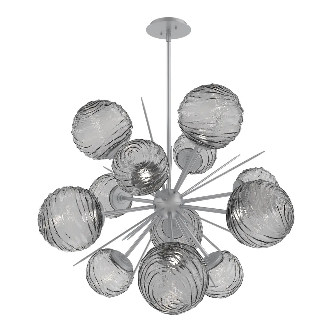 Gaia Starburst Chandelier by Hammerton Studio – Medium in Classic Silver