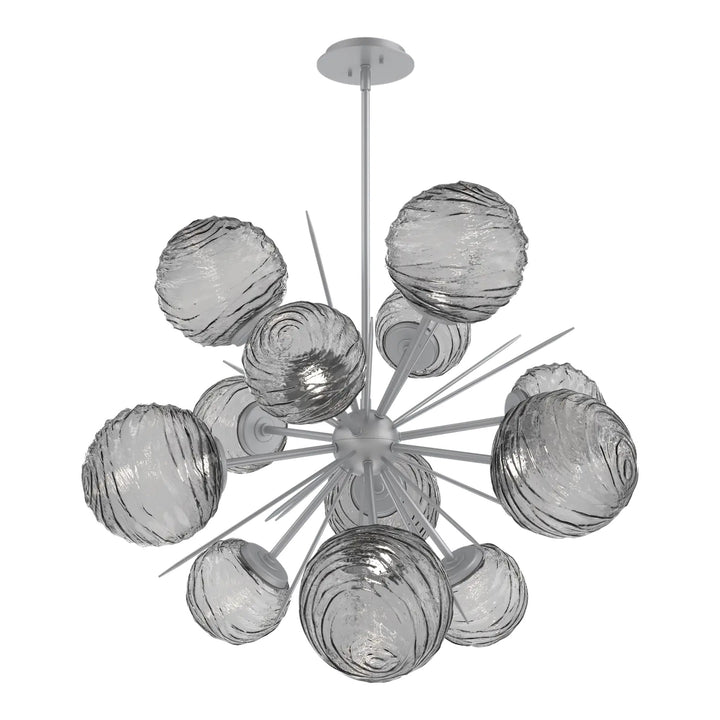 Gaia Starburst Chandelier by Hammerton Studio – Medium in Classic Silver