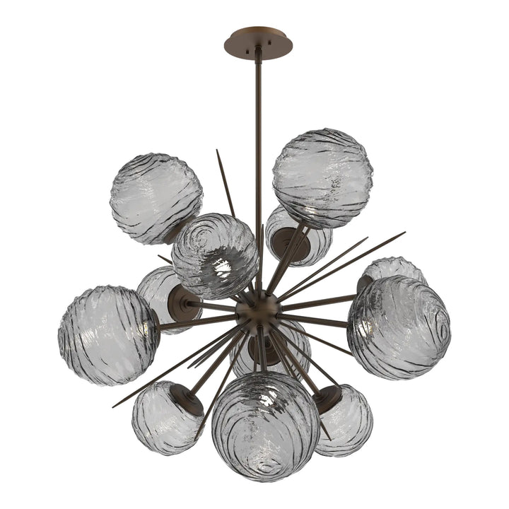 Gaia Starburst Chandelier by Hammerton Studio – Medium in Flat Bronze