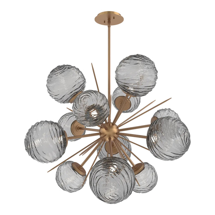 Gaia Starburst Chandelier by Hammerton Studio – Medium in Novel Brass