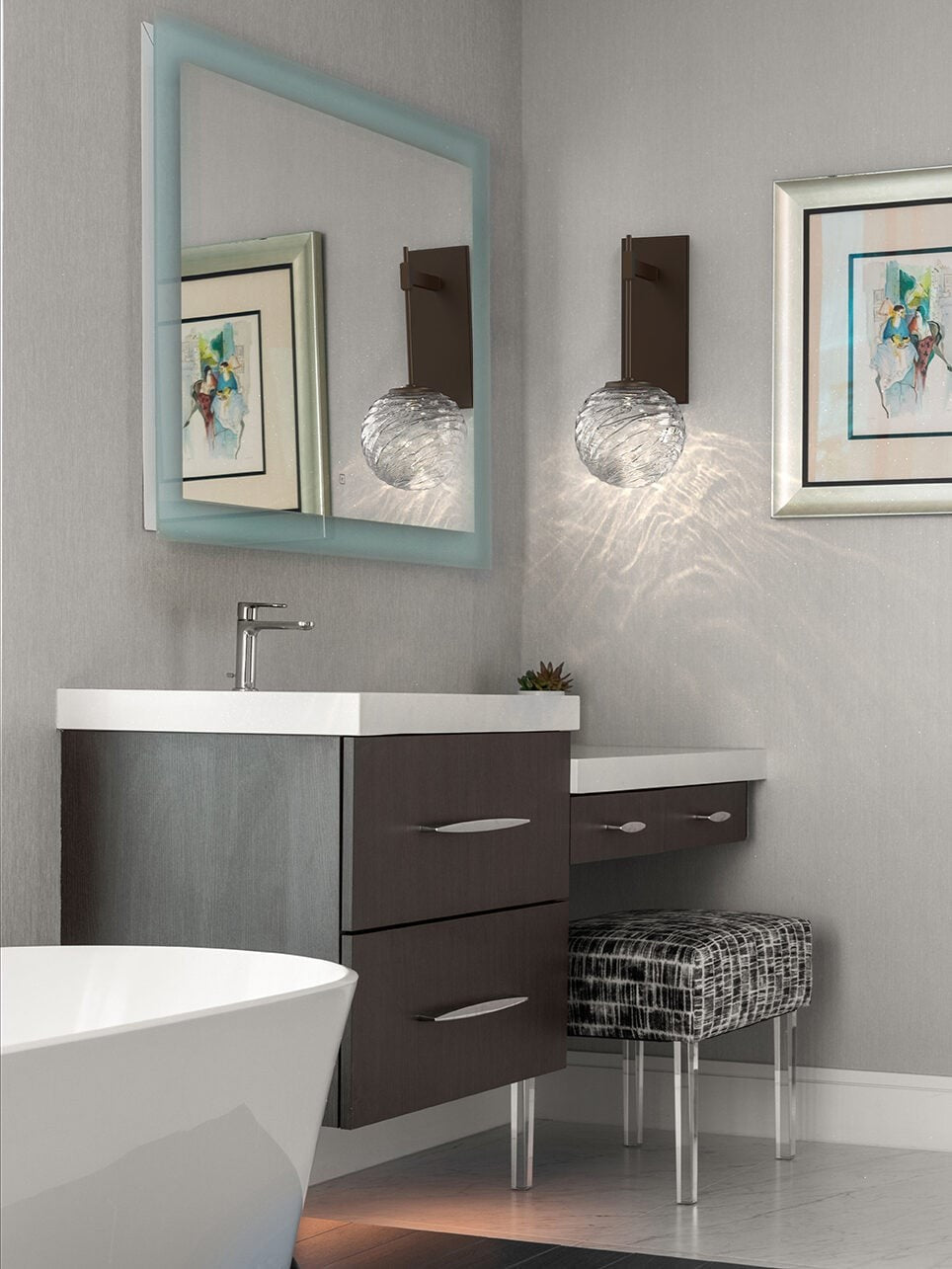 Gaia Tempo Sconce by Hammerton Studio in a styled interior