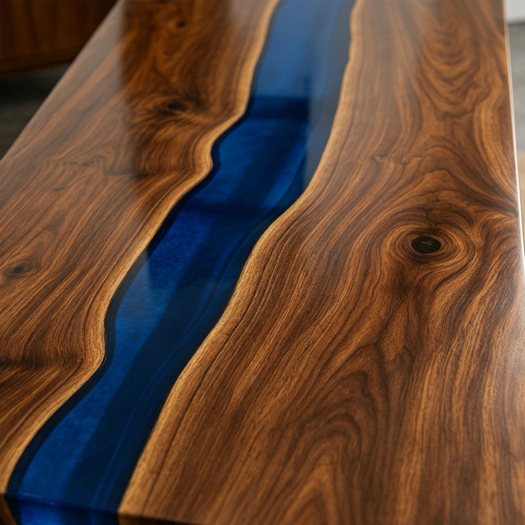 Modern Blue River Dining Table by Thomas Dawn
