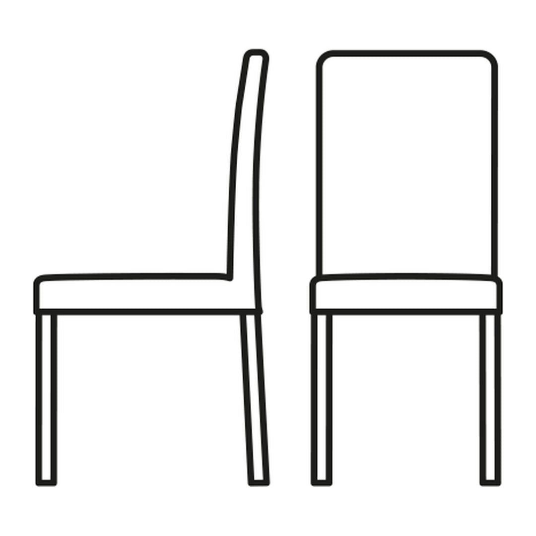 Garda Dining Chair by Connubia line drawing