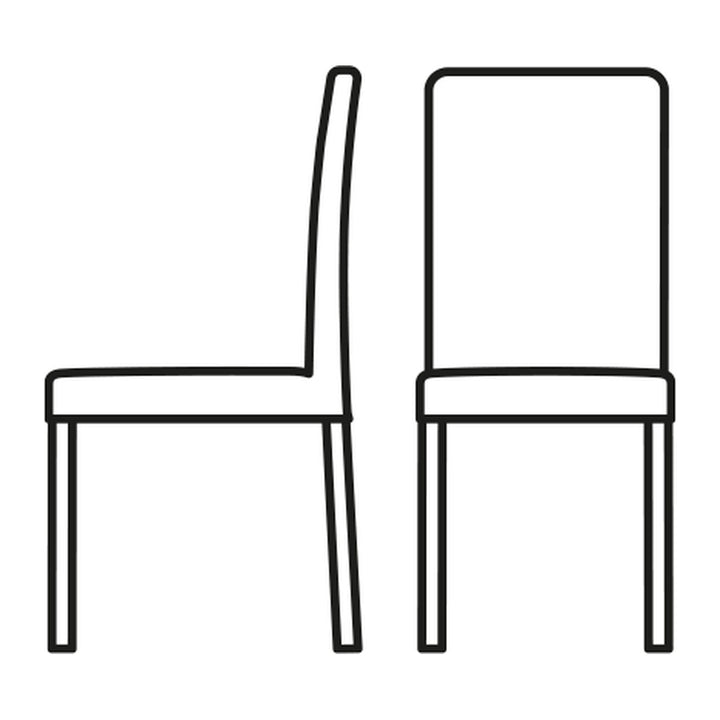 Garda Dining Chair by Connubia line drawing