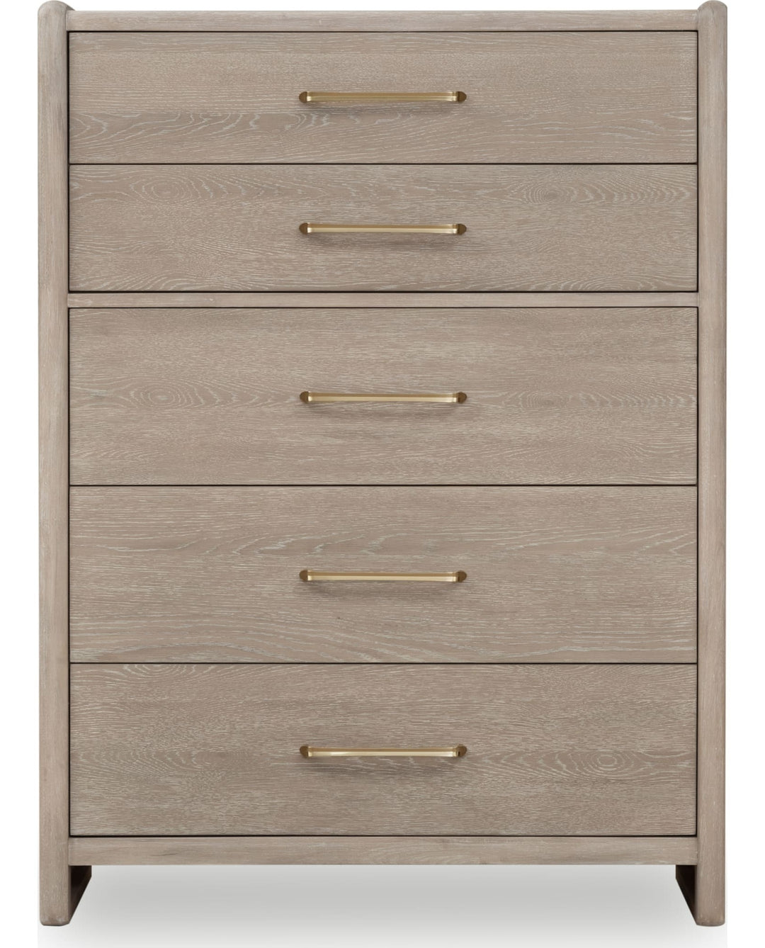 Gardenia Five Drawer Chest in Chai — on a white background