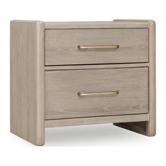 Gardenia Two Drawer Nightstand by Modus in Chai — on a white background