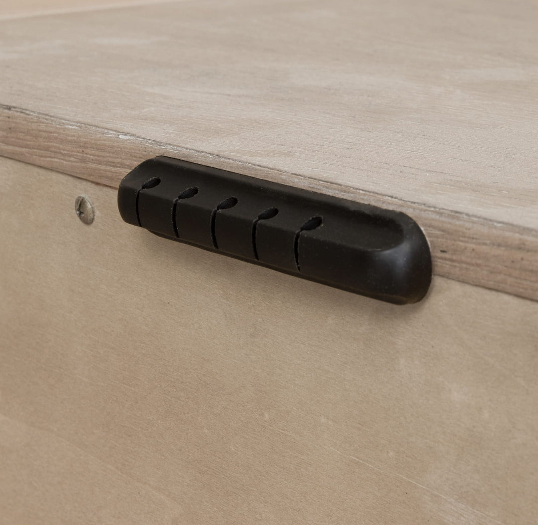Gardenia Two Drawer Nightstand in Chai — detail view