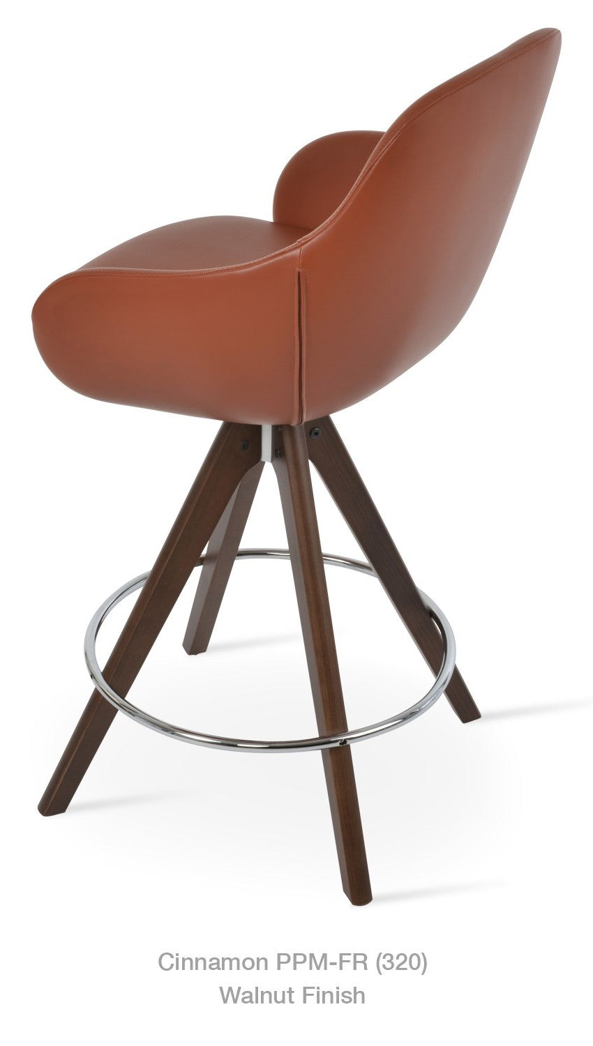 Gazel Arm Pyramid Wood Swivel Stool — detail view | Soho Concept