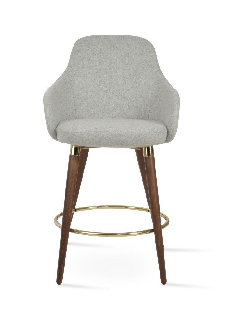 GAZEL ARM WOOD STOOL Bar Stools Soho Concept
