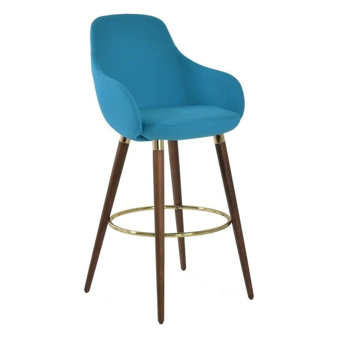 GAZEL ARM WOOD STOOL — product (Taji-scaled UNIFORM v2)