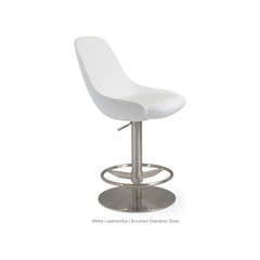 Gazel Piston Swivel Stool — white product view | Soho Concept