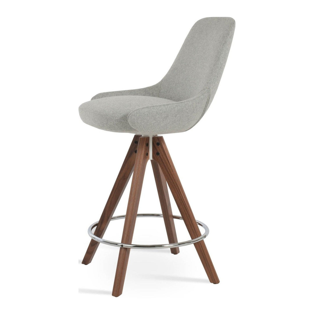 Gazel Pyramid Wood Swivel Stool — product (Taji-scaled)