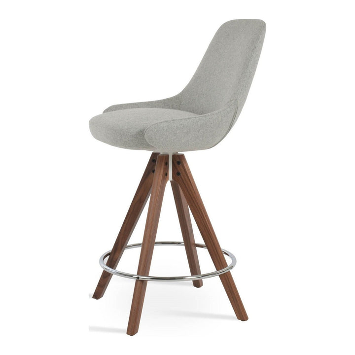 Gazel Pyramid Wood Swivel Stool — product (Taji-scaled)