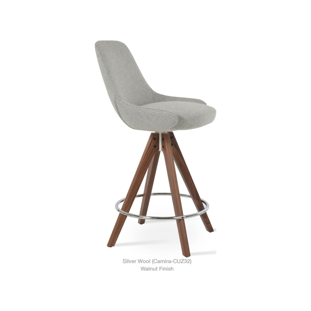 Gazel Pyramid Wood Swivel Stool — product (Taji-scaled)