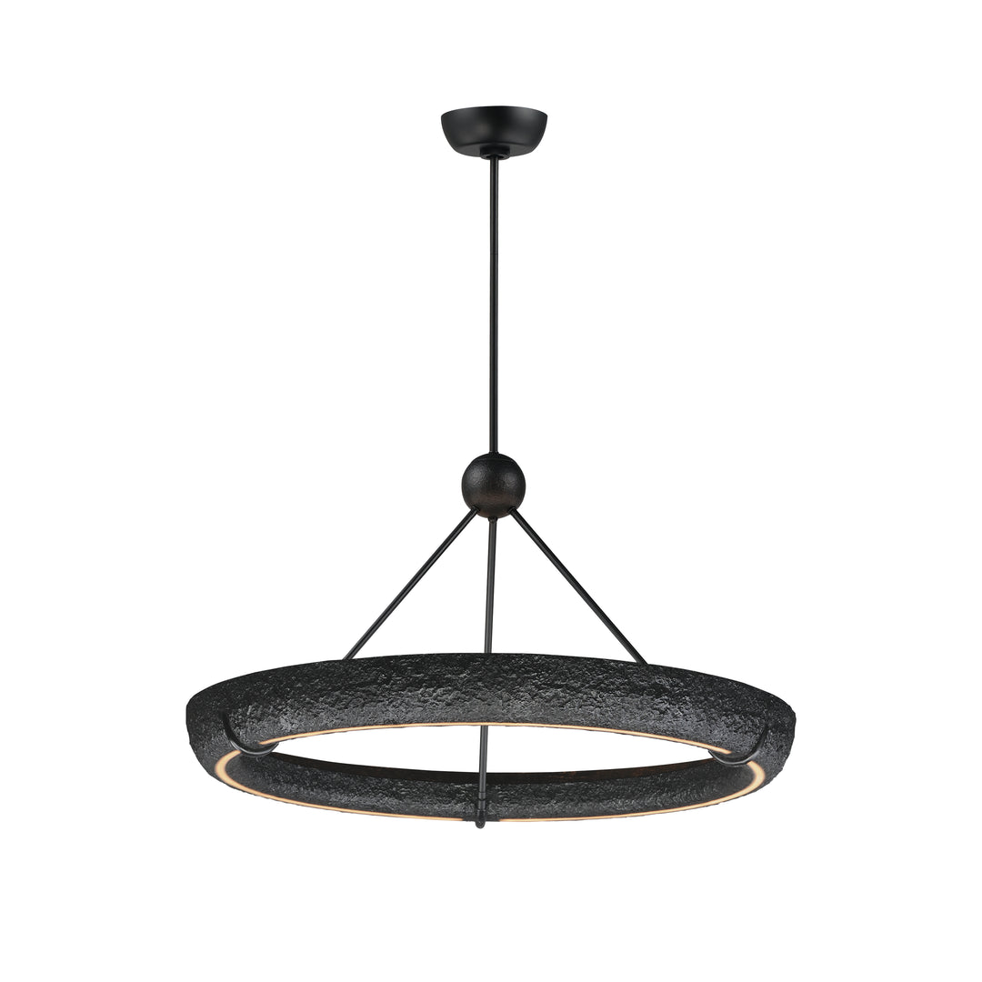 Geist 36" LED Pendant by ET2 Lighting in Black, front view