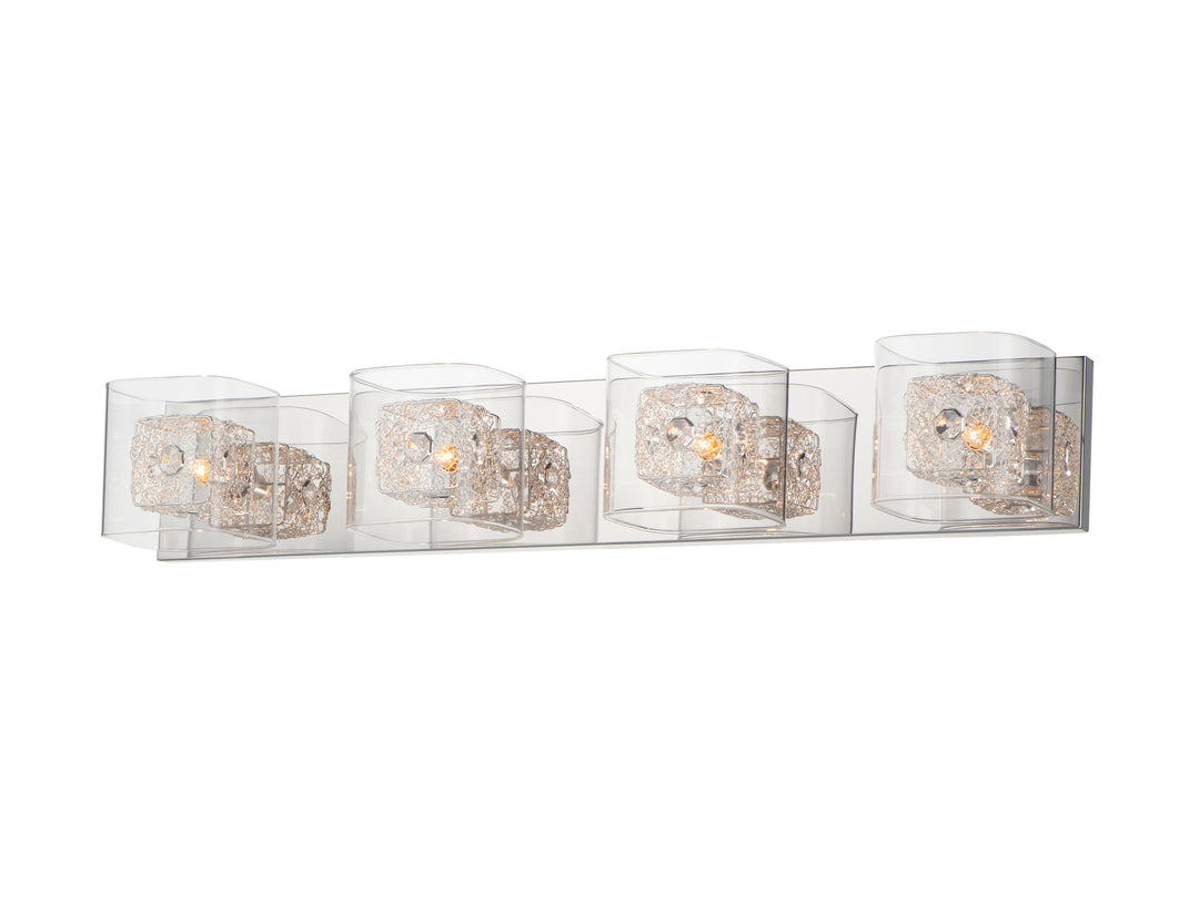 Gem 4-Light Bath Vanity with PC Shade by ET2 Lighting in Polished Chrome finish