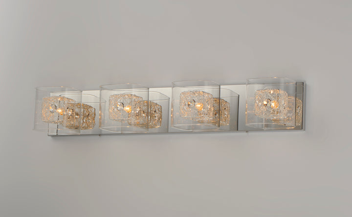 Gem 4-Light Bath Vanity with PC Shade by ET2 Lighting, styled view 8