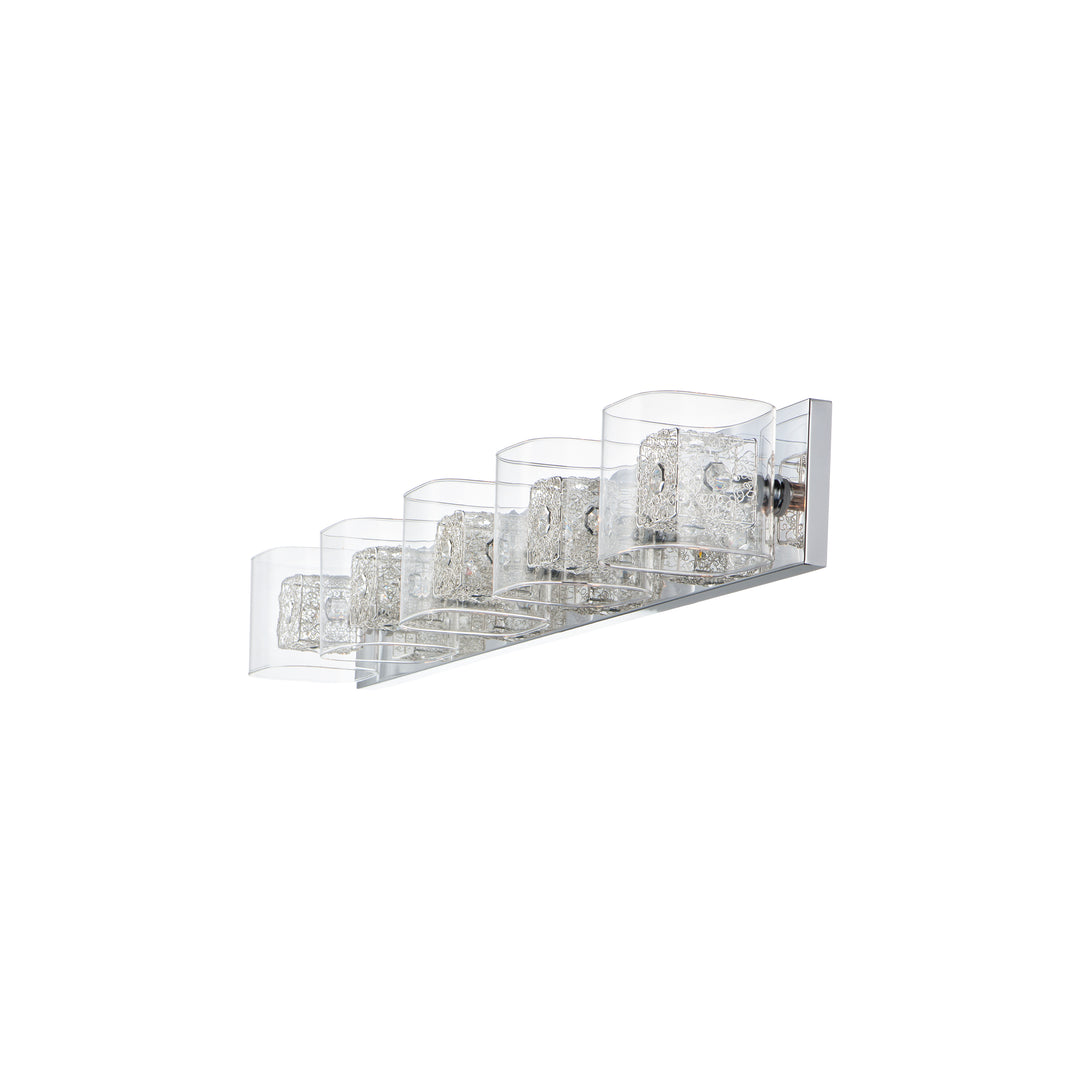 Gem 5-Light Bath Vanity with PC Shade by ET2 Lighting, detail view 1