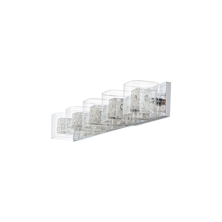 Gem 5-Light Bath Vanity with PC Shade by ET2 Lighting, detail view 1