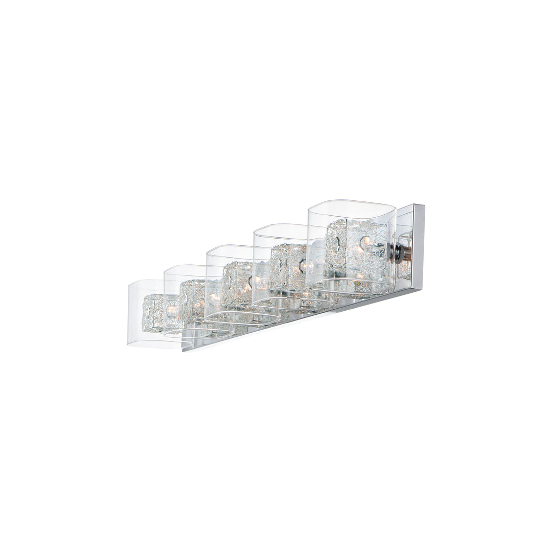 Gem 5-Light Bath Vanity with PC Shade by ET2 Lighting, detail view 2