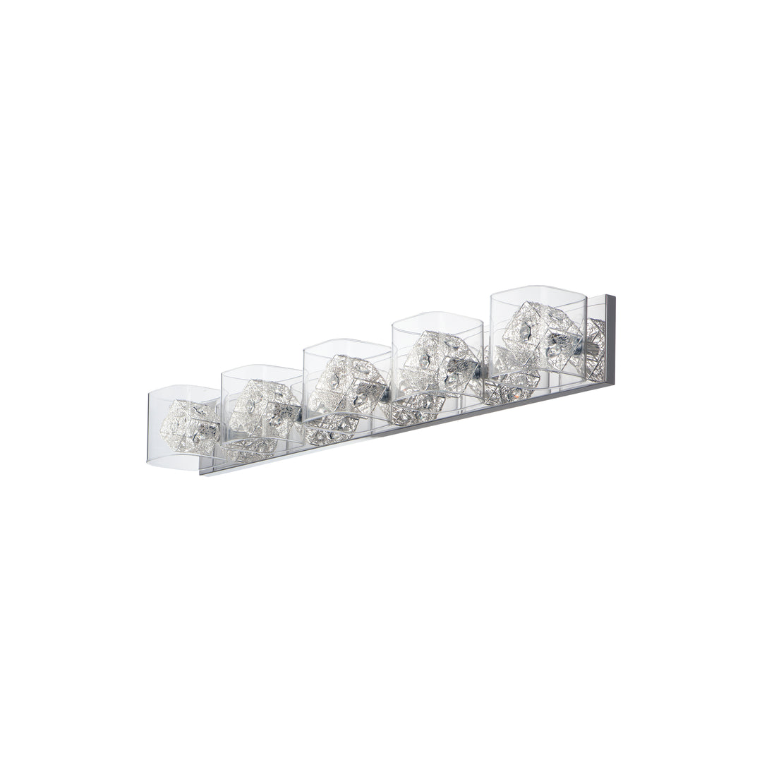 Gem 5-Light Bath Vanity with PC Shade by ET2 Lighting, detail view 3