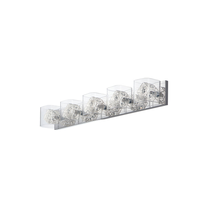 Gem 5-Light Bath Vanity with PC Shade by ET2 Lighting, detail view 3