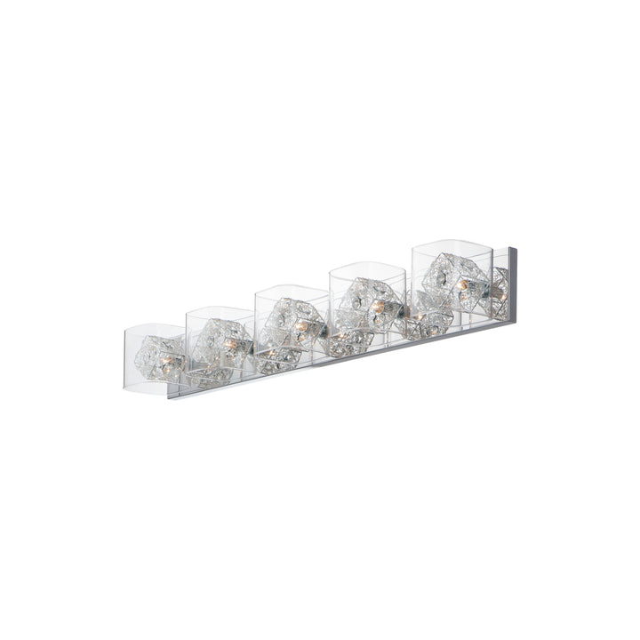 Gem 5-Light Bath Vanity with PC Shade by ET2 Lighting, detail view 4