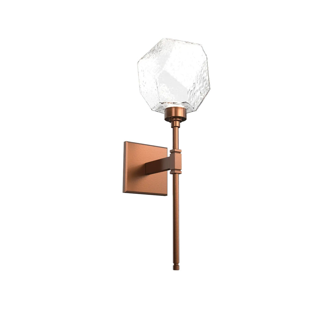 Gem Belvedere Sconce by Hammerton Studio in Burnished Bronze with Clear glass