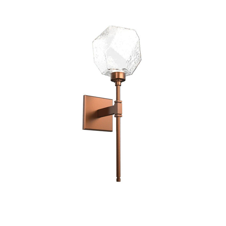 Gem Belvedere Sconce by Hammerton Studio in Burnished Bronze with Clear glass
