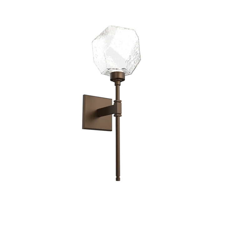 Gem Belvedere Sconce by Hammerton Studio in Flat Bronze with Clear glass