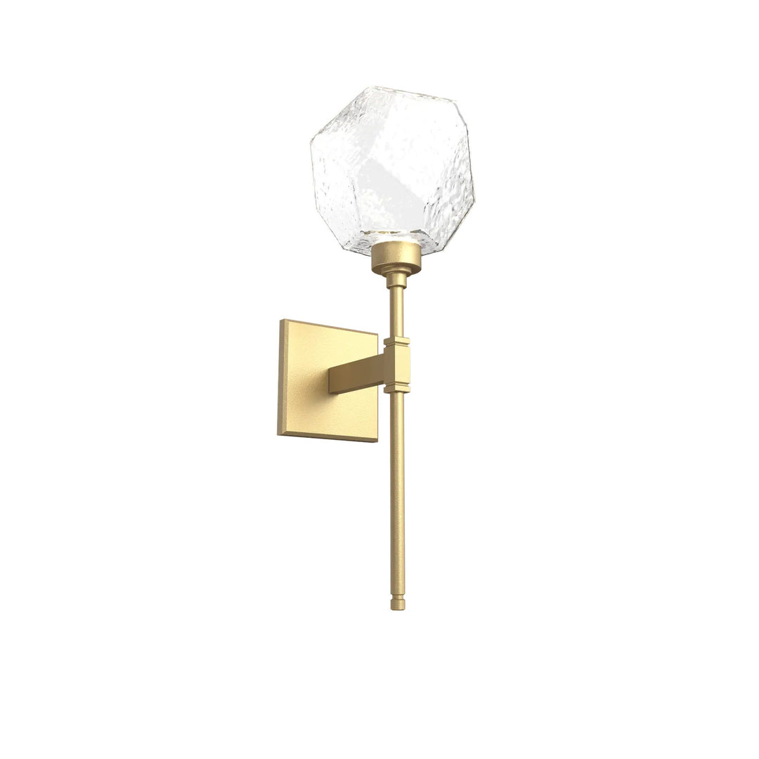 Gem Belvedere Sconce by Hammerton Studio in Gilded Brass with Clear glass