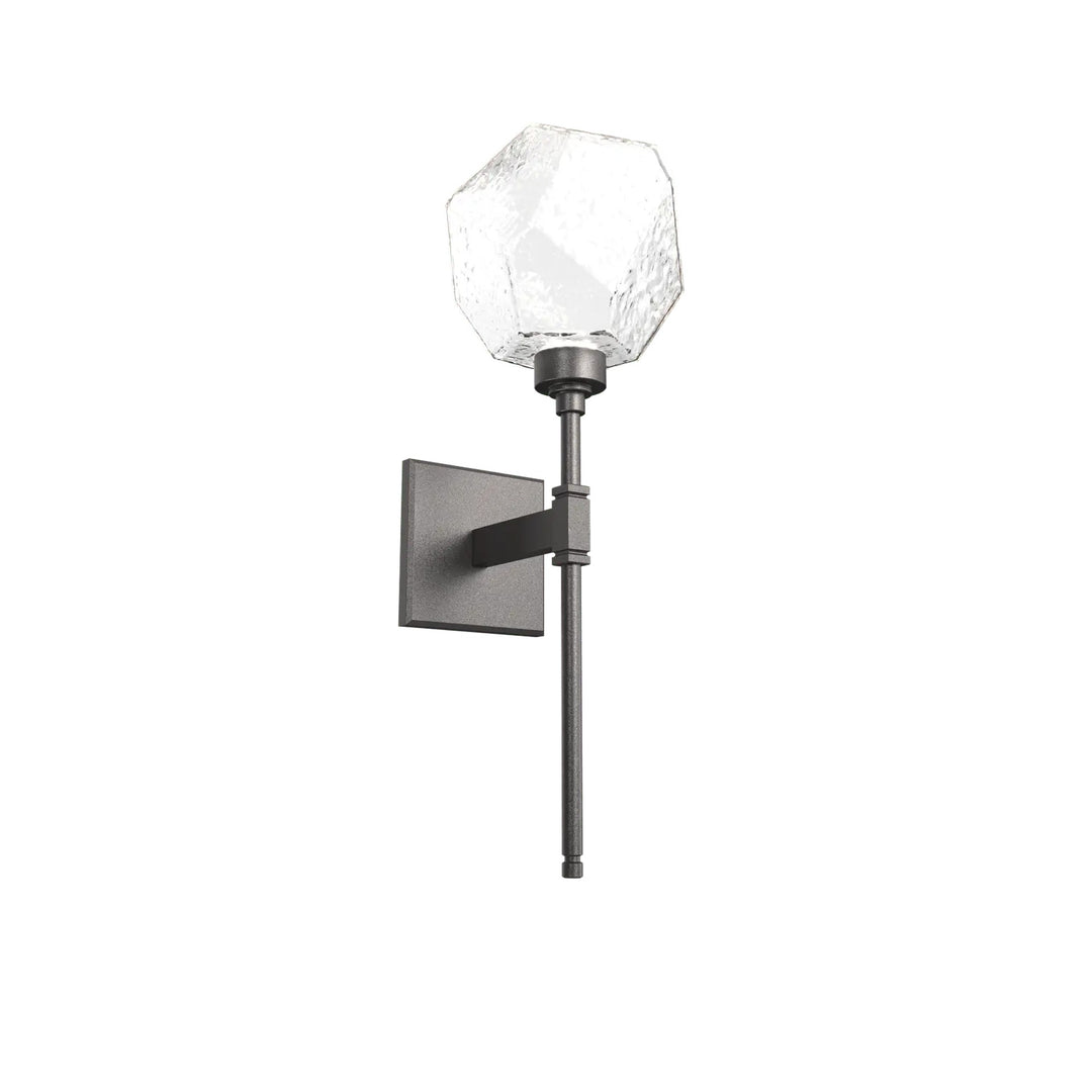 Gem Belvedere Sconce by Hammerton Studio in Graphite with Clear glass
