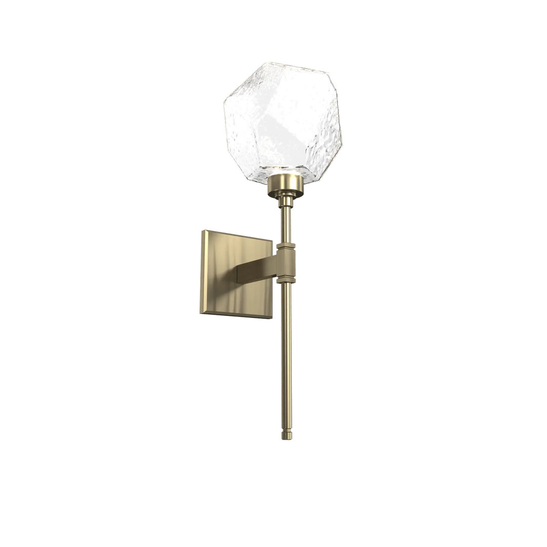 Gem Belvedere Sconce by Hammerton Studio in Heritage Brass with Clear glass