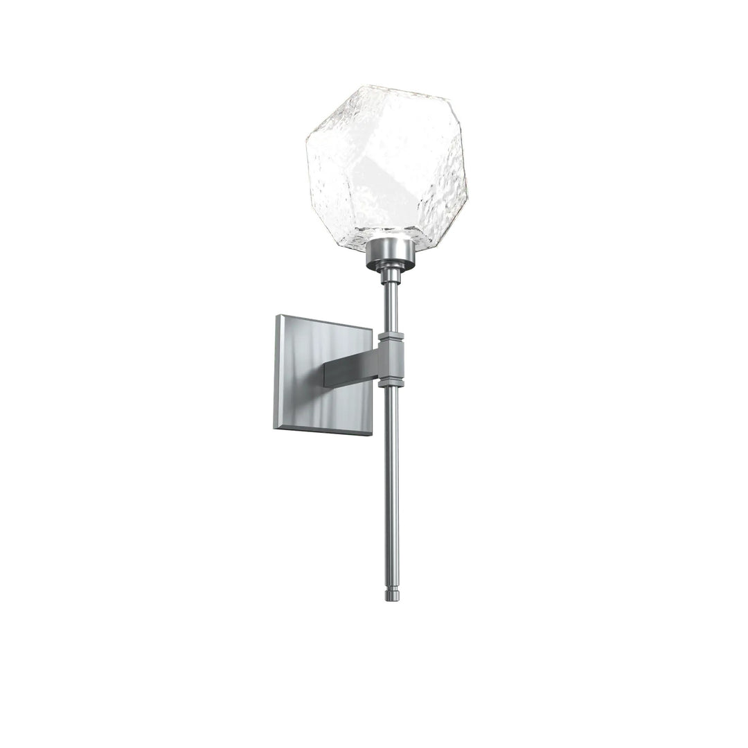Gem Belvedere Sconce by Hammerton Studio in Satin Nickel with Clear glass