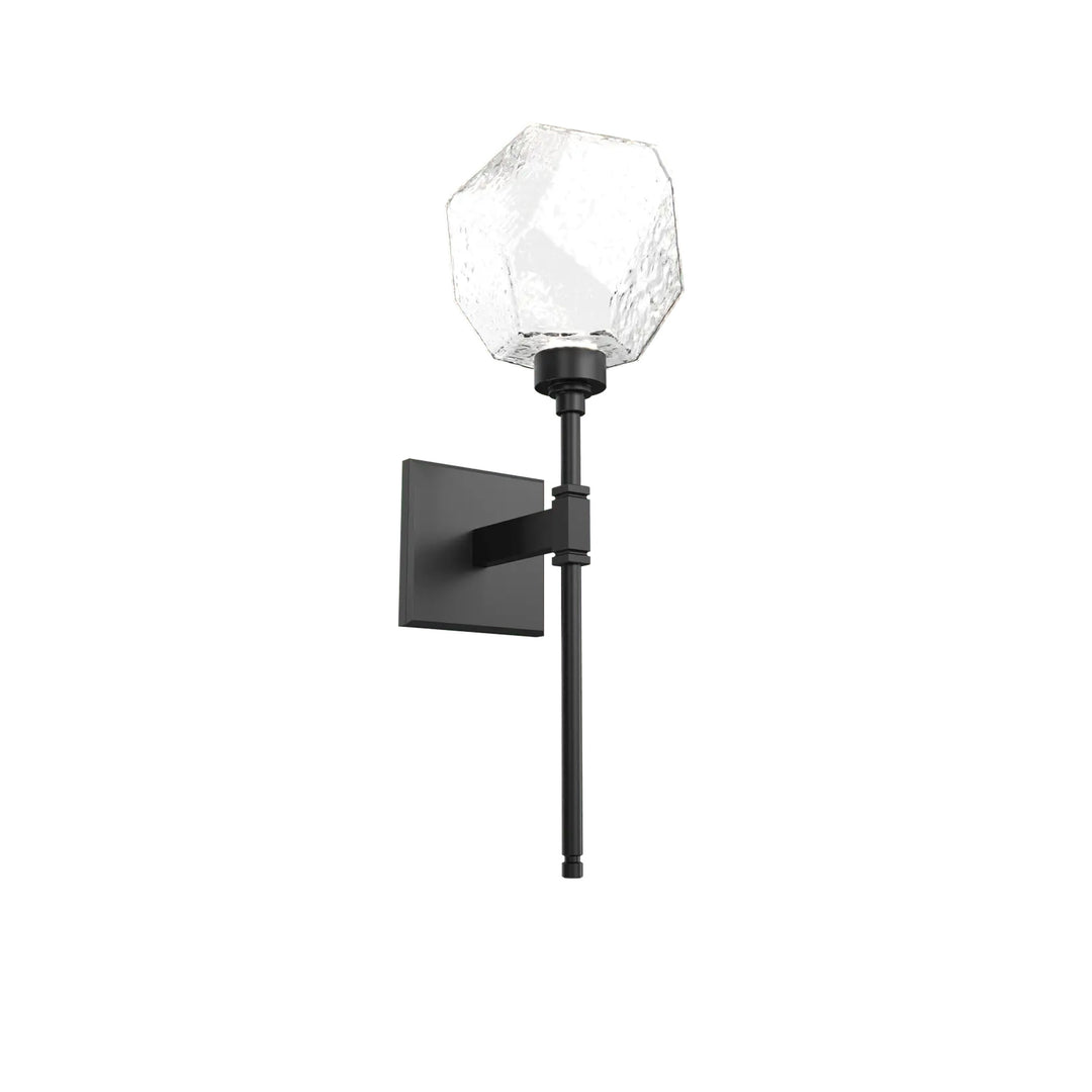 Gem Belvedere Sconce by Hammerton Studio in Matte Black with Clear glass