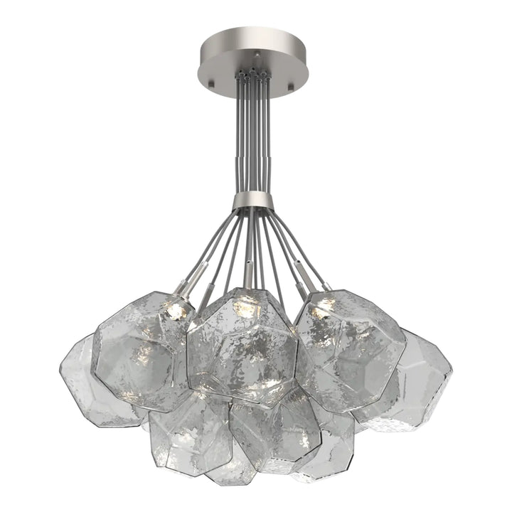 Gem Cluster Bloom by Hammerton Studio in Beige Silver with Smoke glass (12 Lights)
