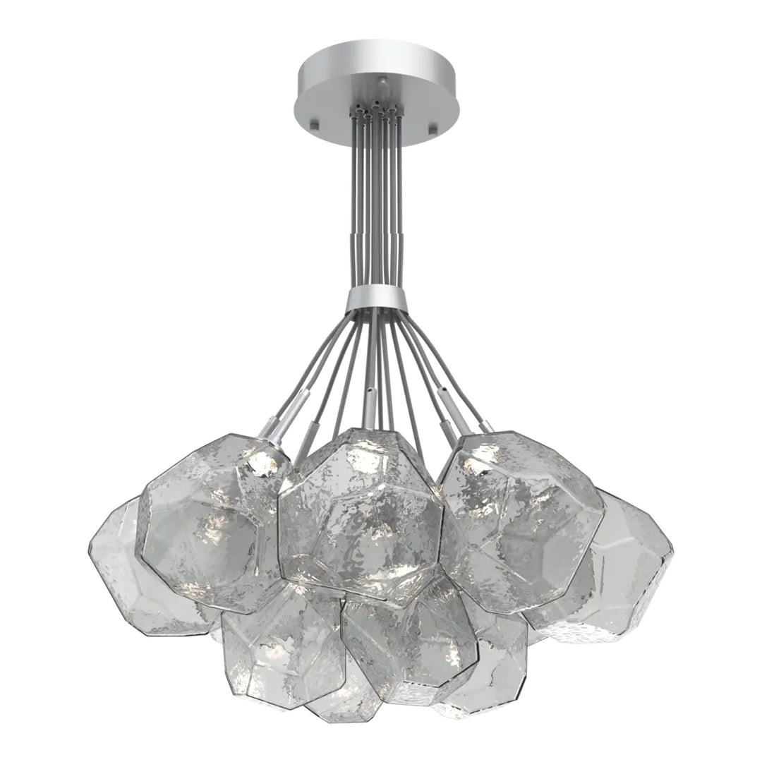 Gem Cluster Bloom by Hammerton Studio in Classic Silver with Smoke glass (12 Lights)