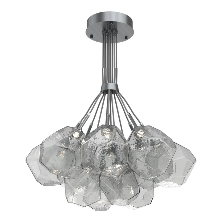 Gem Cluster Bloom by Hammerton Studio in Gunmetal with Smoke glass (12 Lights)