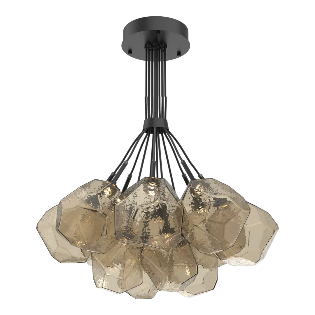 Gem Cluster Bloom by Hammerton Studio in Matte Black with Bronze glass