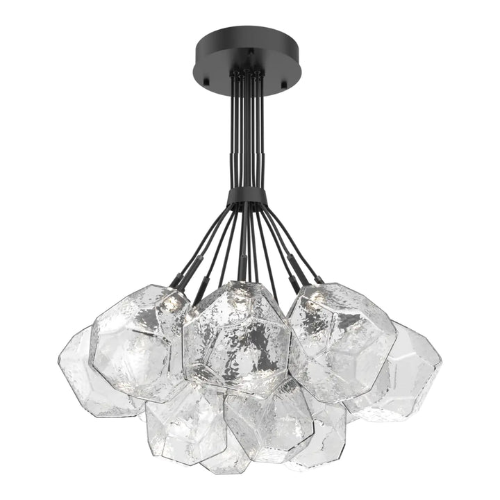 Gem Cluster Bloom by Hammerton Studio in Matte Black with Clear glass