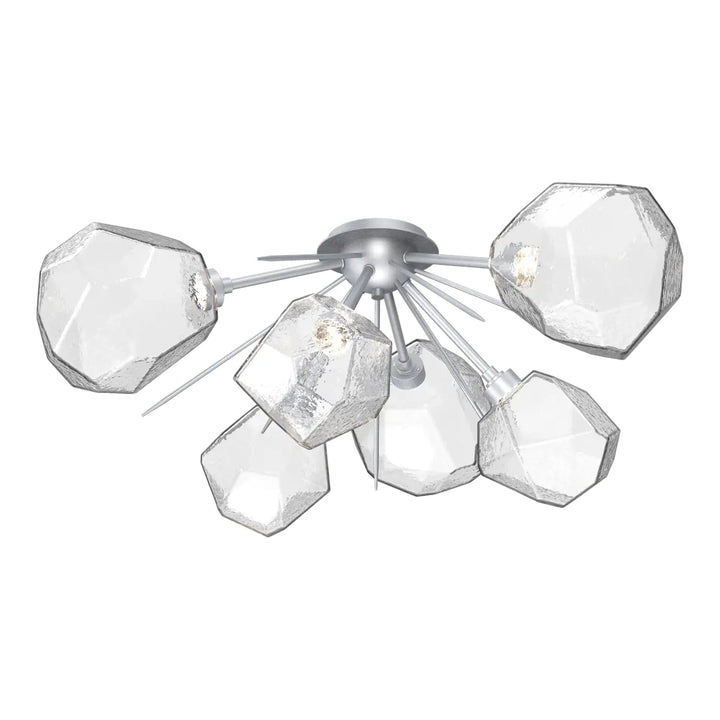 Gem Half Starburst Flush Mount by Hammerton Studio in Classic Silver with Clear glass