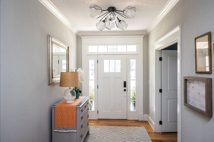 Gem Half Starburst Flush Mount by Hammerton Studio in a styled interior