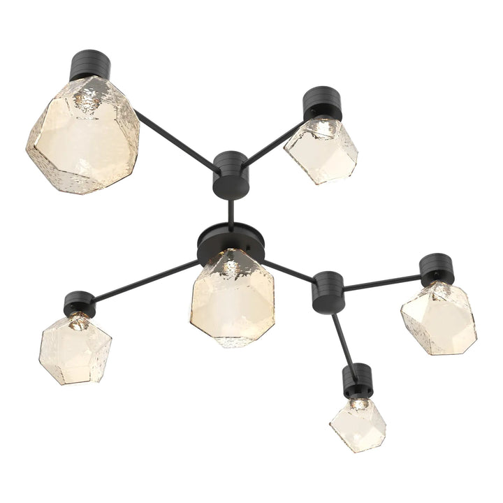 Gem Hub &amp; Spoke by Hammerton Studio in Matte Black with Amber glass