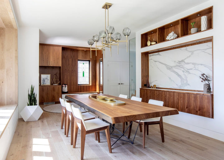 Gem Linear Belvedere Chandelier by Hammerton Studio in a styled interior